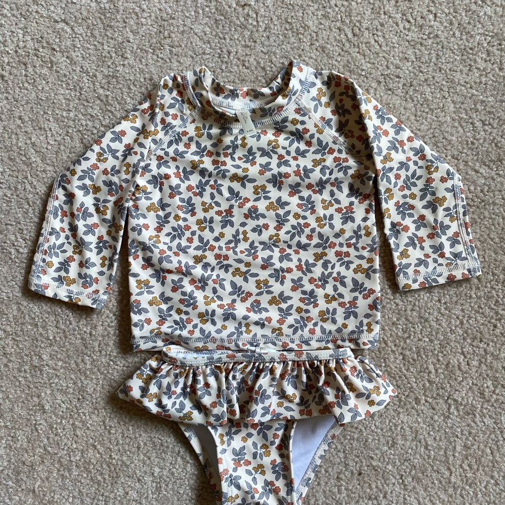 Rylee + Cru Floral Baby Swimsuit